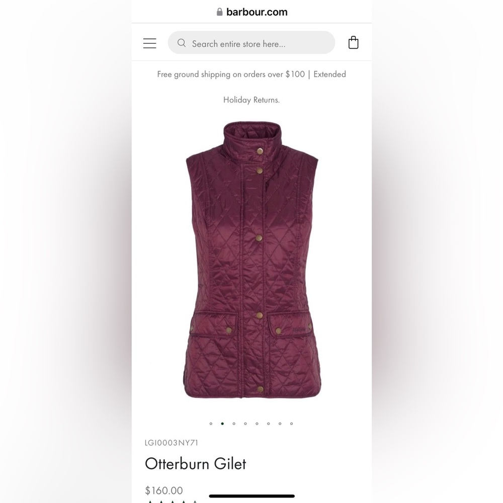 NWT Barbour Otterburn Gilet Vest